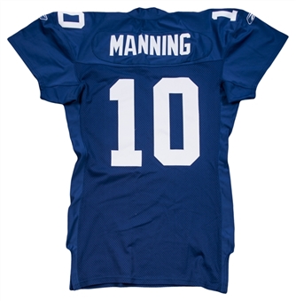 2007 Eli Manning Game Issued New York Giants Home Jersey 